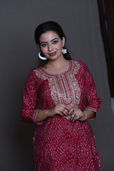 Maroon Radiance Palazzo Set